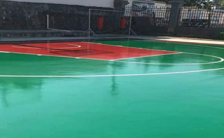 红河篮球场翻新地面